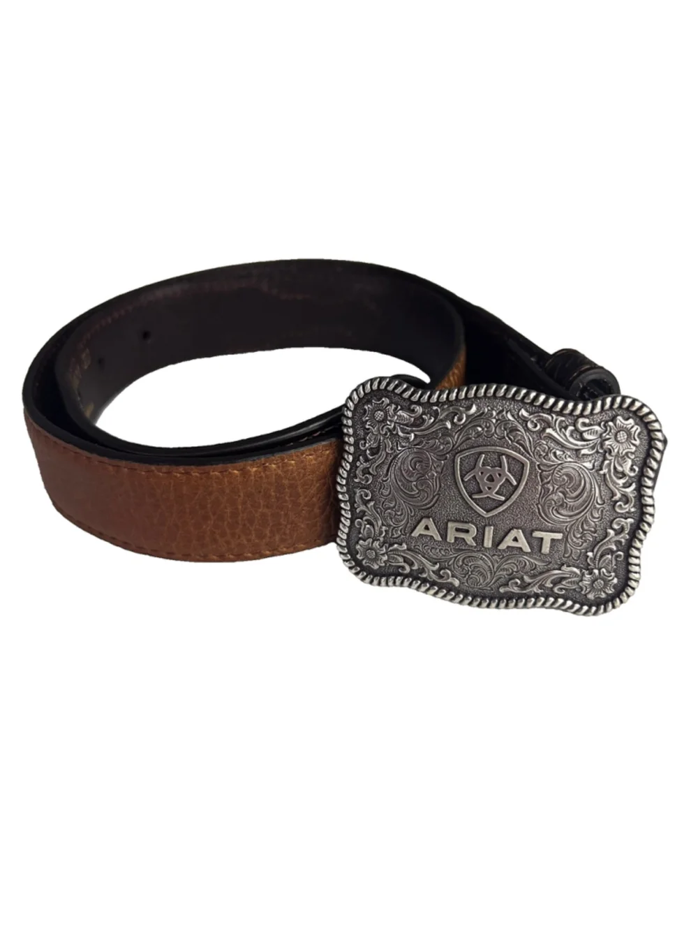 Ariat Kid's Flower Tooled Western Belt with Buckle Sz 28 Cowboy Rodeo